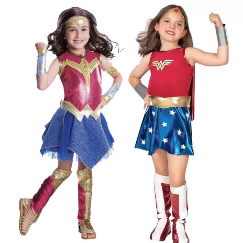 Baige Girls Wonder Woman เครื่องแต่งกาย Halloween Set Princess Party Dress Ladybug Kids Costume
