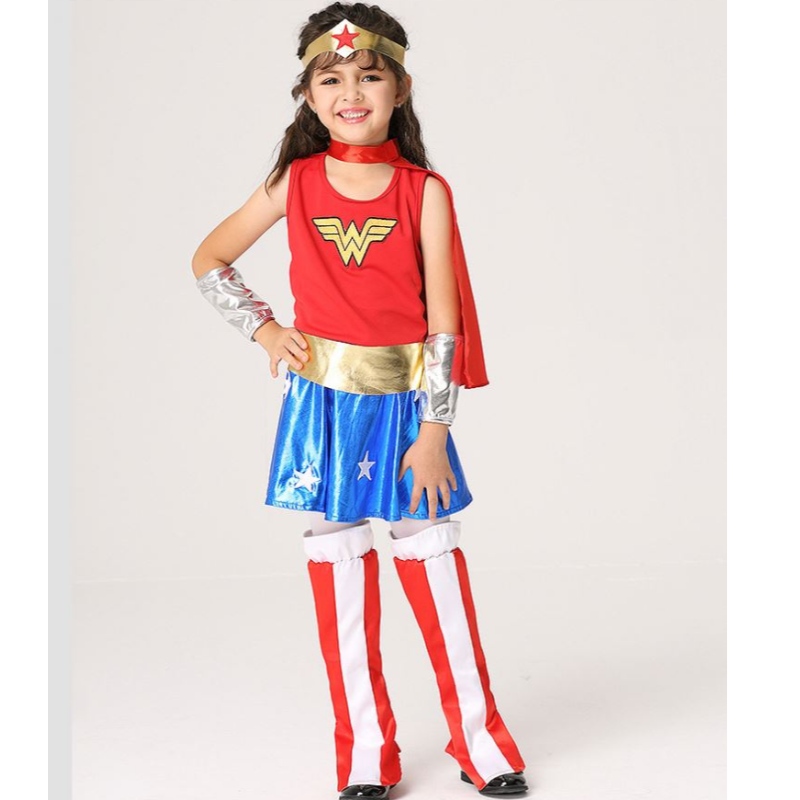 Baige Hot Selling Baby Plandess Wonder Woman เครื่องแต่งกายสำหรับชุดฮัลโลวีนชุด EK201