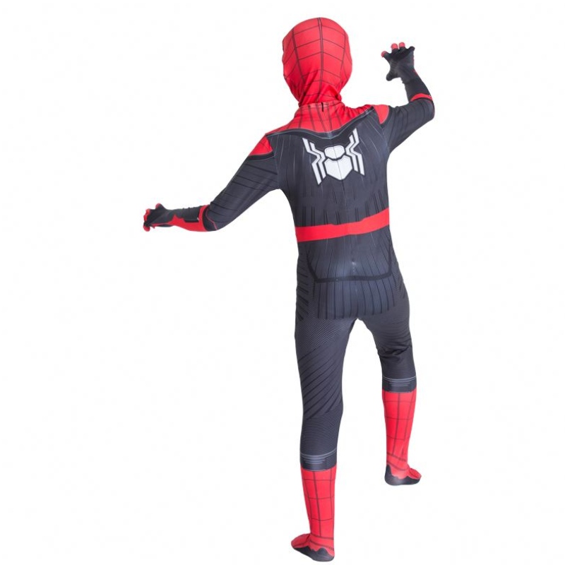 2022 Amazon Hot Sale Wholesale Classic สไตล์ที่ดีที่สุดการ์ตูนสีแดงเสื้อผ้าสีดำ Figura de Accion อะนิเมะเด็ก Spiderman เครื่องแต่งกาย