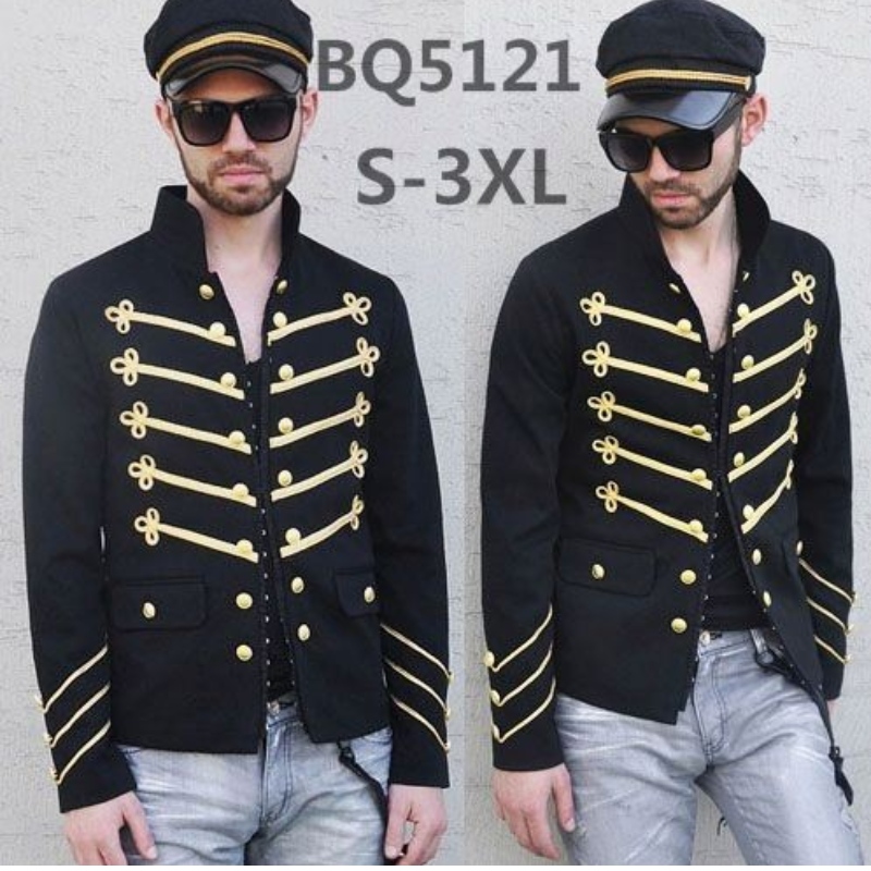 ข้ามพรมแดน 2022 Amazon New Fashion Stand Collar Men \\ S Breasted ต้นฤดูใบไม้ผลิแขนยาวต้นฤดูใบไม้ผลิ