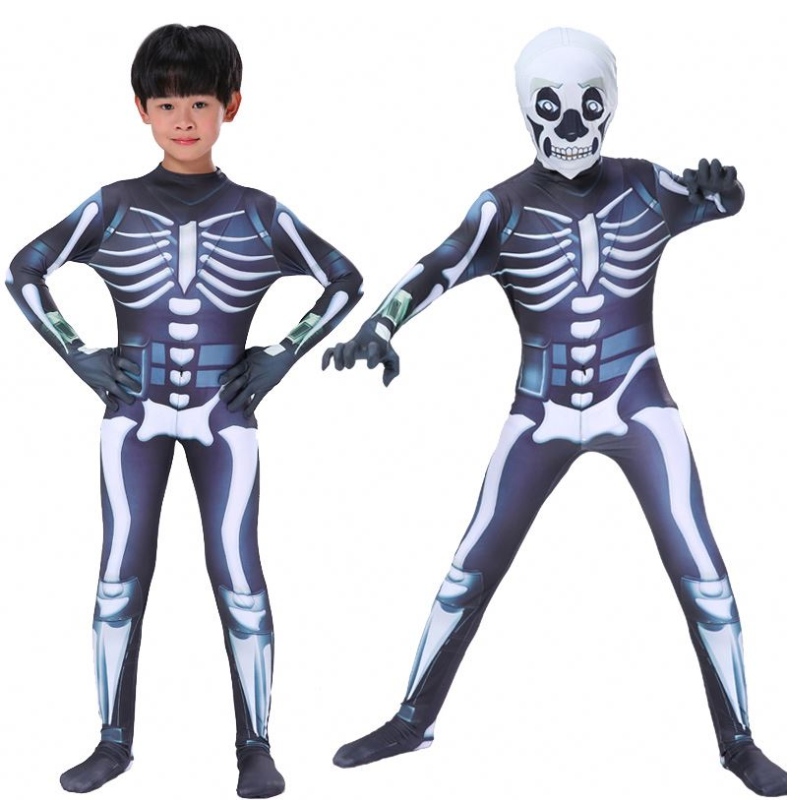 ผู้ผลิตขายส่งเด็ก ๆ ของชุดฮัลโลวีน Skeleton Bodysuit คอสเพลย์ชุดคอสเพลย์