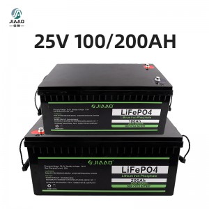 แบตเตอรี่ลิเธียมเหล็กชุดกับน้ำหนักเบาและ 25v-100-200-a สำหรับชีวิตยาวของ RV ค่ายรถยนต์
