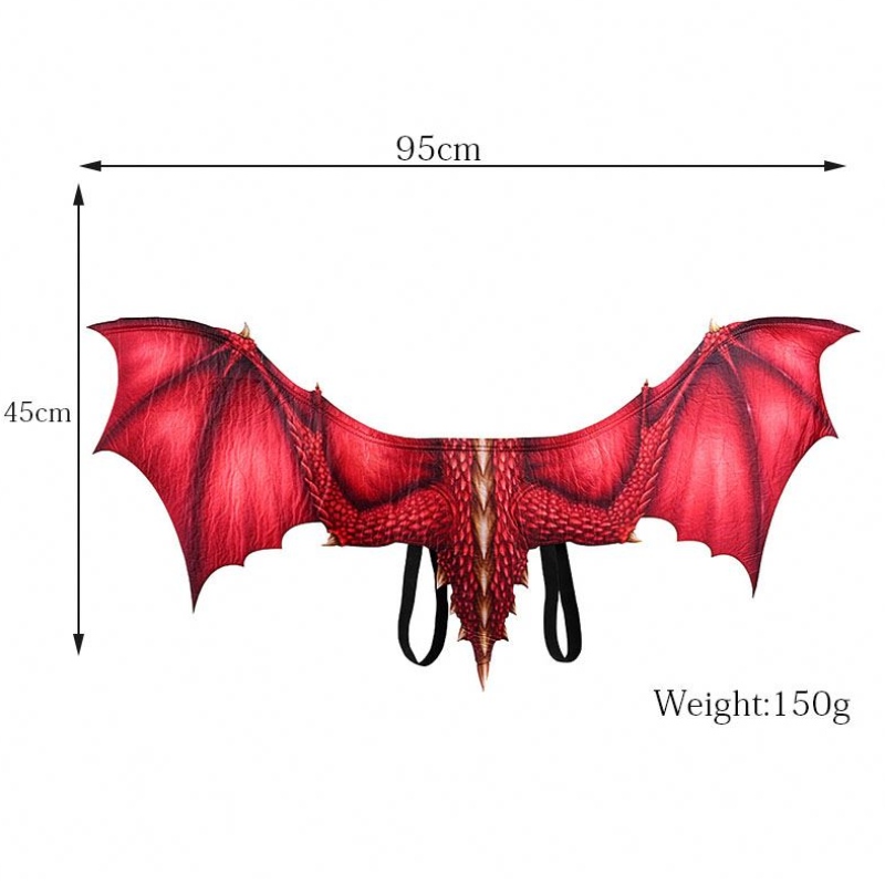 เด็กชายและเด็กผู้หญิงผู้ใหญ่สวมหน้ากากใบหน้าและ Wings Halloween Decoration Carnival Party Animal Cossplay