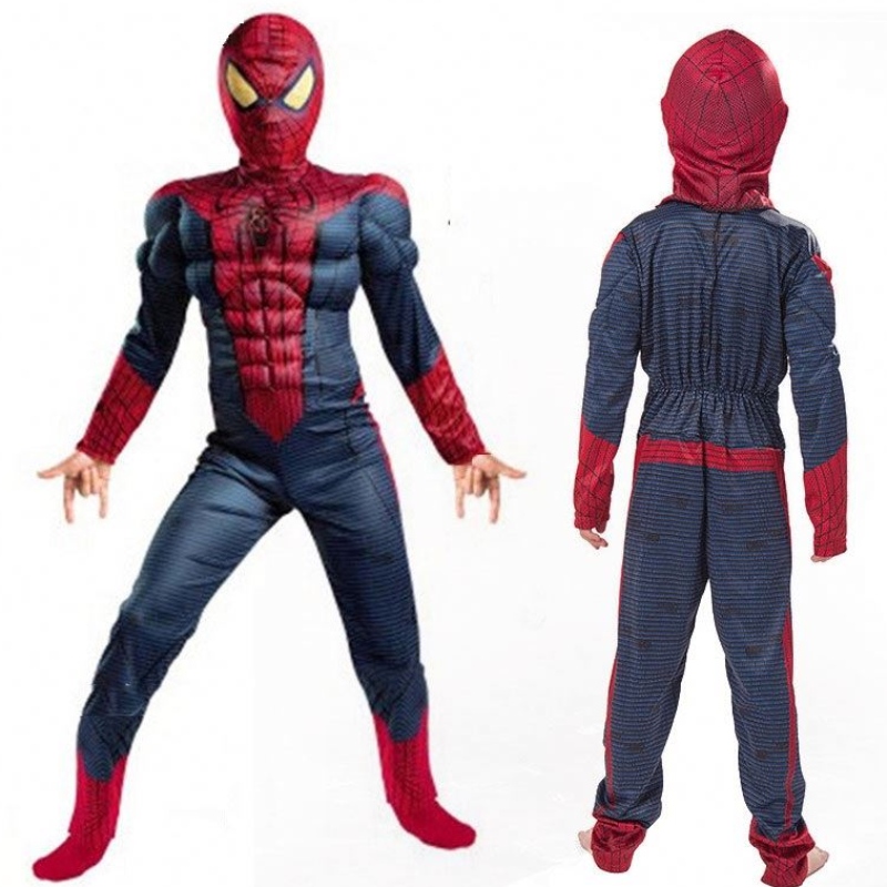 เด็กชายเด็กที่น่าตื่นตาตื่นใจภาพยนตร์ Spiderman ตัวละครคลาสสิก Muscle Marvel Fantasy Superh