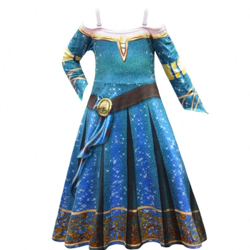Halloween Braver Legends Merida Cosplay Dress Up Girls \\ 'ชุดเดรสแต่งตัว