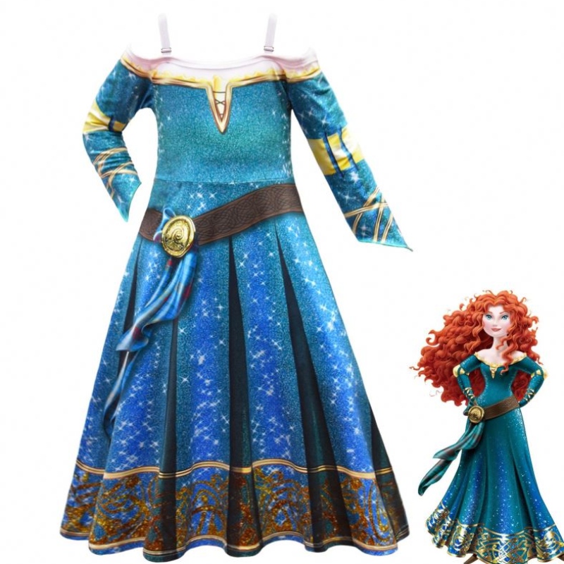 Halloween Braver Legends Merida Cosplay Dress Up Girls \\ 'ชุดเดรสแต่งตัว