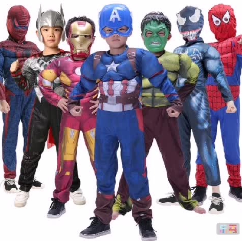 Fashion Cool American Movie Super Hero Cosplay Costume สำหรับความคิดปาร์ตี้สำหรับเด็ก