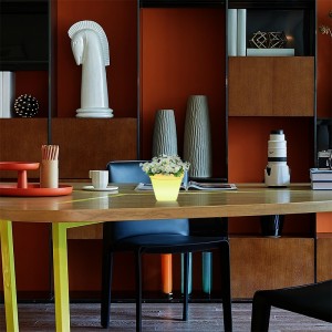 RGB เปลี่ยนสี LED Plant Pot Table Control, Touch Touch, Modern PE Plastic Flower Pot LED Table LED พร้อมฐานไม้เนื้อแข็งสำหรับห้องนั่งเล่น/bedroom/office