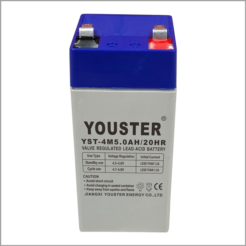 Youster Rechargeable Small ปิดผนึกกรดแบตเตอรี่ 4V 5AH 20HR สำหรับไฟฉุกเฉิน/ระบบเตือนภัย