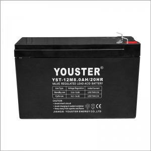 Youster การบำรุงรักษาความจุสูงฟรี 12v8.0ah แบตเตอรี่พลังงานแสงอาทิตย์ที่ปิดผนึก USP ตะกั่วกรดแบตเตอรี่