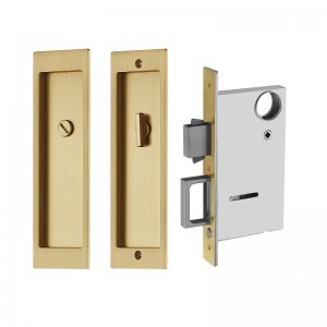 1801-BK Modern Modern Pocket Pocket Slide-Door Mortise Lock, Handle Duty Duty Handle สำหรับฟังก์ชั่นความเป็นส่วนตัว
