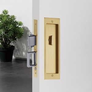 1801-BK Modern Modern Pocket Pocket Slide-Door Mortise Lock, Handle Duty Duty Handle สำหรับฟังก์ชั่นความเป็นส่วนตัว
