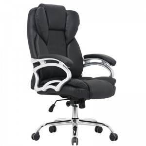 Executive Black Classic Executive PU China Office Lifehing Executive Luxury Swivel พร้อมที่เท้าแขนสูงหลังหนัง PU
