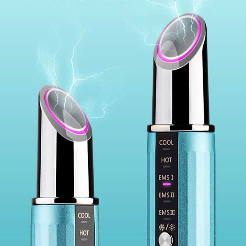 RF Beauty Eye Massager Stick Ems Eye Eye Instrument ความถี่คลื่นความถี่ร้อน&เครื่องดนตรีบีบอัดเย็นสำหรับการลดริ้วรอย, ต่อต้านการเขียน, วงกลมสีดำซีดจาง, ถุงตาซีดจาง