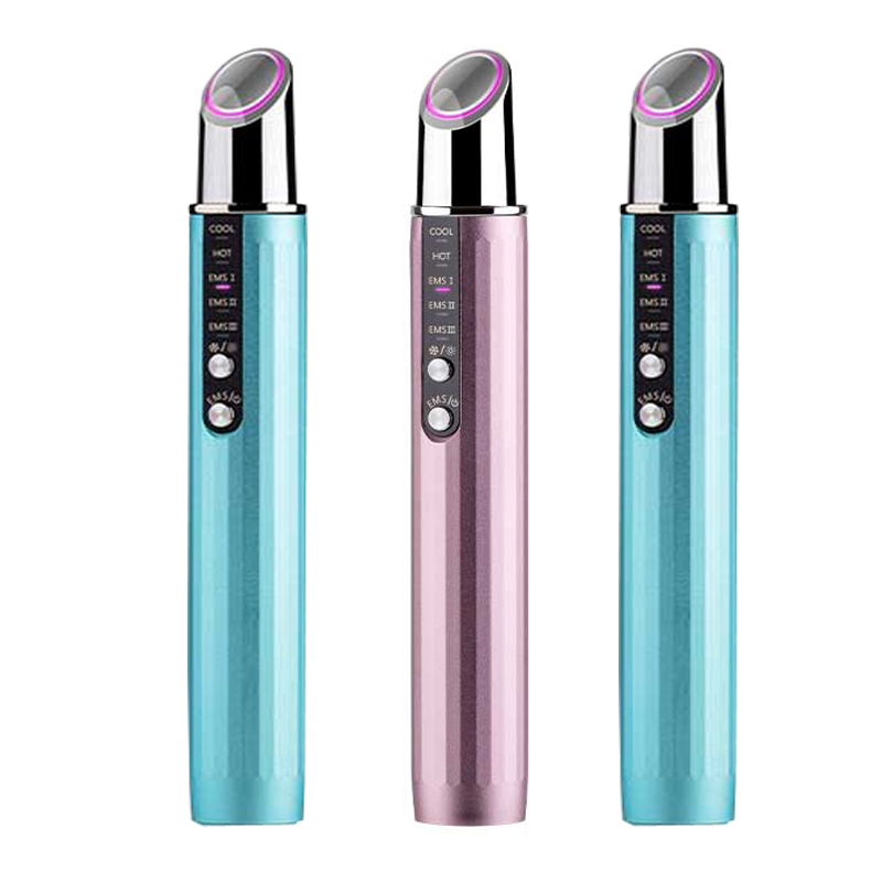 RF Beauty Eye Massager Stick Ems Eye Eye Instrument ความถี่คลื่นความถี่ร้อน&เครื่องดนตรีบีบอัดเย็นสำหรับการลดริ้วรอย, ต่อต้านการเขียน, วงกลมสีดำซีดจาง, ถุงตาซีดจาง