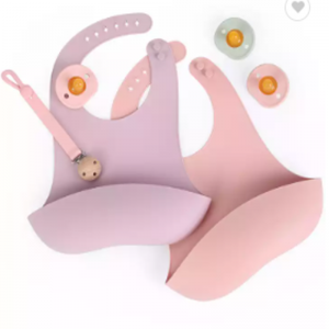 Baby Bibs Silicone Bib ที่ปรับได้จากการฉีดน้ำ