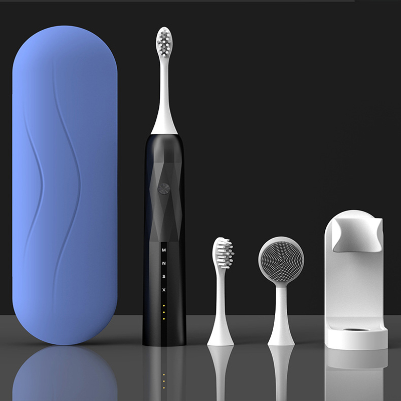 3D Professional Whitening Sonic Electric Toombrush, แปรงสีฟันไฟฟ้าแบบชาร์จไฟได้สำหรับผู้ใหญ่และเด็ก, ตัวจับเวลาอัจฉริยะในตัว, ทำความสะอาดแปรงสีฟันกันน้ำชุดสีชมพูสีขาว