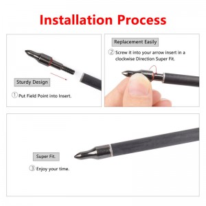 Elongarrow 150002 100 -grain Archery Arrowheads สำหรับลูกศรคาร์บอน