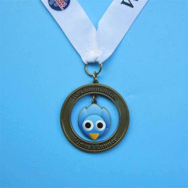 รางวัลเหรียญโลหะ Hanger Metal 3d Custom Sports Animal Medal Award