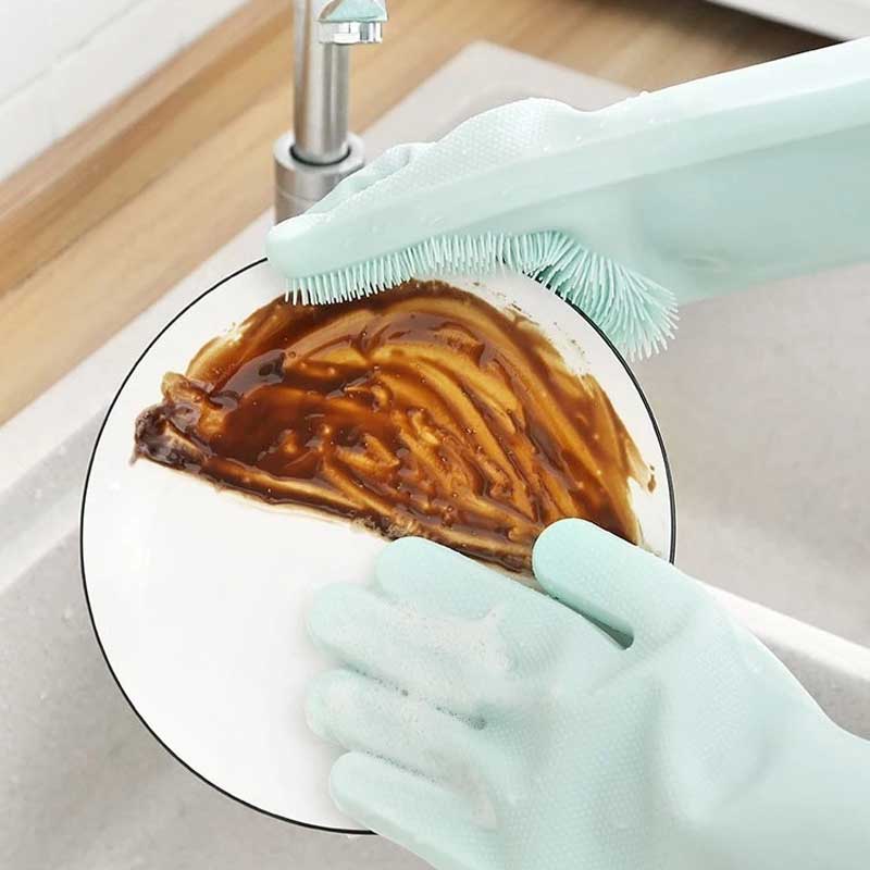 ถุงมือทำความสะอาดห้องครัวถุงมือทำถุงมือยางซักผ้าถุงมือสำหรับล้างจานถุงมือซิลิโคนถุงมือล้างจาน