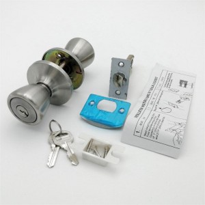 2506 ลูกบิดประตูภายในในปุ่มประตูโครเมียมซาตินพร้อมล็อคและปุ่มปุ่มเข้ากุญแจกุญแจปุ่ม 1 แพ็ค