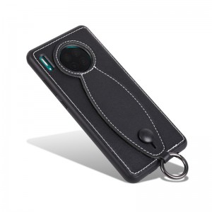 เหมาะสำหรับเคสโทรศัพท์มือถือ Huawei Mate30/PRO30, Calfskin ภาษาอิตาลี Calfskin สายรัดมือประเภทตัวยึดโทรศัพท์มือถือเคสหนังป้องกันโทรศัพท์มือ...