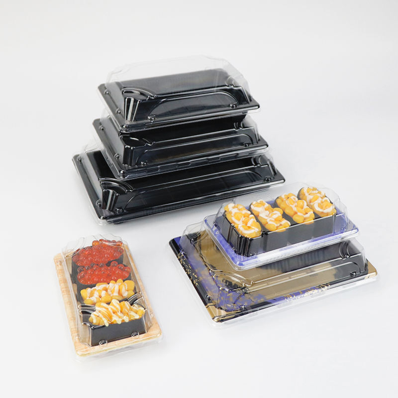 ขายส่ง Takeway Eco เป็นมิตรกับพลาสติกที่กำหนดเองกล่องซูชิญี่ปุ่น