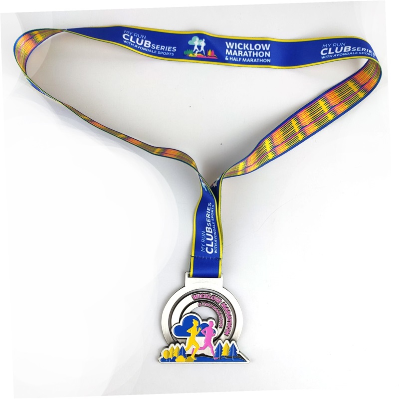 เหรียญกีฬาและถ้วยรางวัลรางวัลเหรียญ Alloy Medals Award Medal ด้วย Ribbon