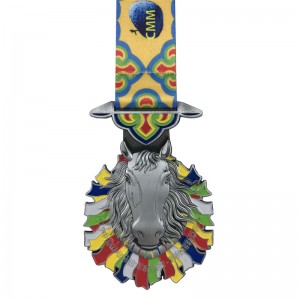 การออกแบบพิเศษเหรียญเงินโบราณชุบ 4D เหรียญและเหรียญที่ระลึกริบบิ้น