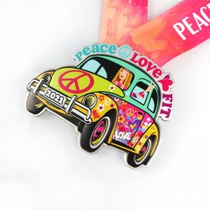 Gag Factory OEM การออกแบบพิเศษเหรียญหล่อโลหะด้วยริบบิ้นโลหะสปอร์ตเหรียญที่กำหนดเอง