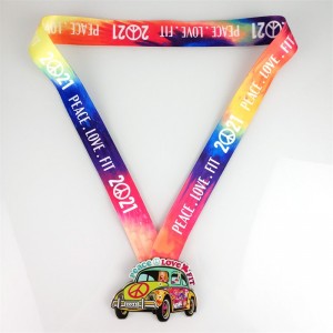 Gag Factory OEM การออกแบบพิเศษเหรียญหล่อโลหะด้วยริบบิ้นโลหะสปอร์ตเหรียญที่กำหนดเอง