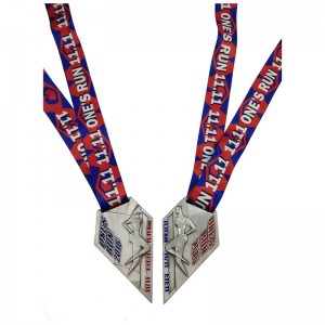 GAG EXCLUSIVE DESIGN CAST METAL SPORT MEDALS พร้อมเหรียญ Ribbon Trail Running Medals