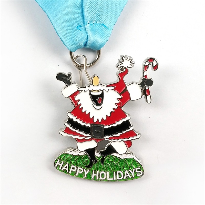 Santa Running Medals Medals ของขวัญสำหรับคริสต์มาส