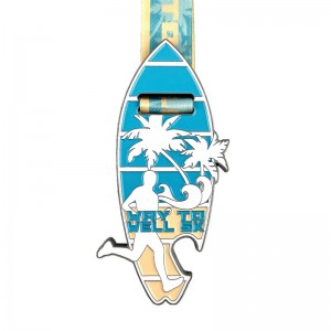 เหรียญที่ระลึกกีฬาและริบบิ้นสำหรับการวิ่ง