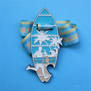 เหรียญวันกีฬาที่ระลึกเหรียญกีฬาและริบบิ้นสำหรับการวิ่ง