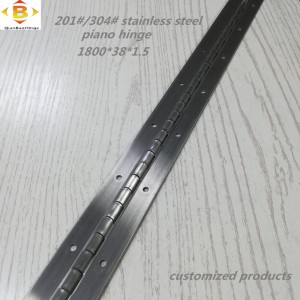 บานพับยาวที่กำหนดเอง 201#304#ความหนา 1.5 มม. สแตนเลสสตีลบานพับบานพับเปียโนแถวต่อเนื่องเปียโนเปียโนบานพับ
