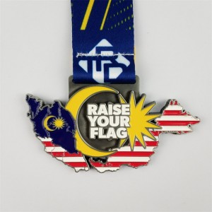 เหรียญชุบทองคำสีทองคู่มือของขวัญที่สมบูรณ์แบบสำหรับรางวัลกิจกรรมวันหยุด