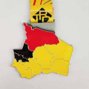 เลเซอร์โลโก้ 3D Metal Award ODM Gold Silver and Bronze Medals Gift