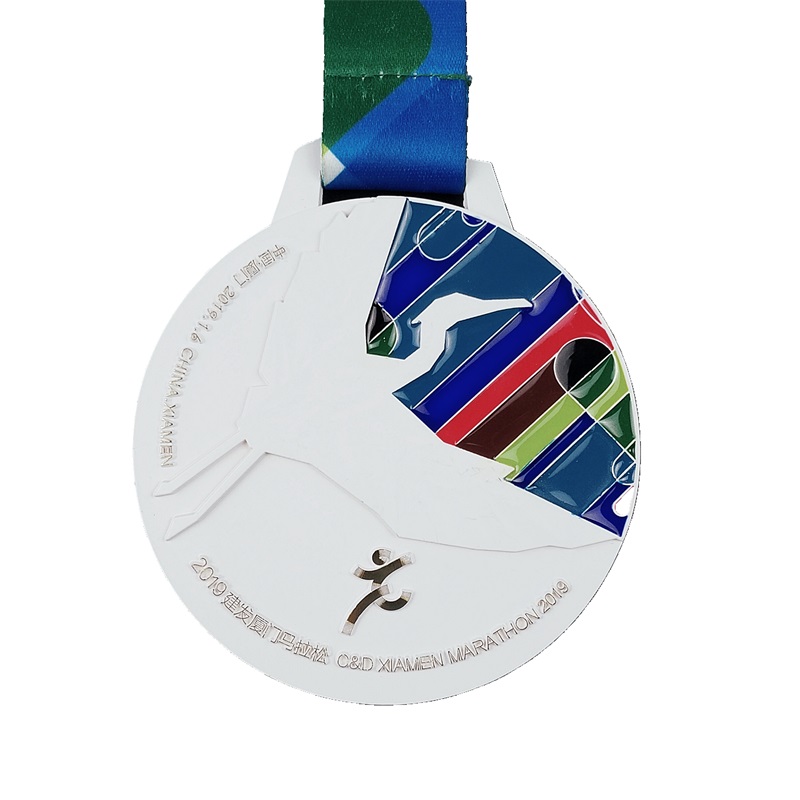 รางวัล 3D Gold Metal Award Marathon Running Sport Medal Medal เหรียญ UV พิมพ์เหรียญพิมพ์