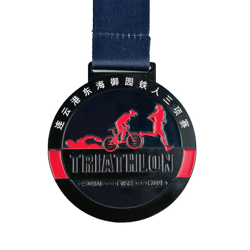 เมทัลเมทัลจารึก Cool Sport Medal Medal Triathlon Medals 3D