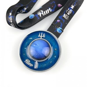 Color 3d enamel stereoscopic effect เหรียญที่แขวนเหรียญวิ่ง