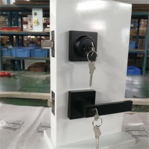 คันโยกทางเข้าสี่เหลี่ยมพร้อมชุดเดี่ยวแบบกระบอกเดี่ยว, ล็อคประตูคอมโบเหมือนกัน