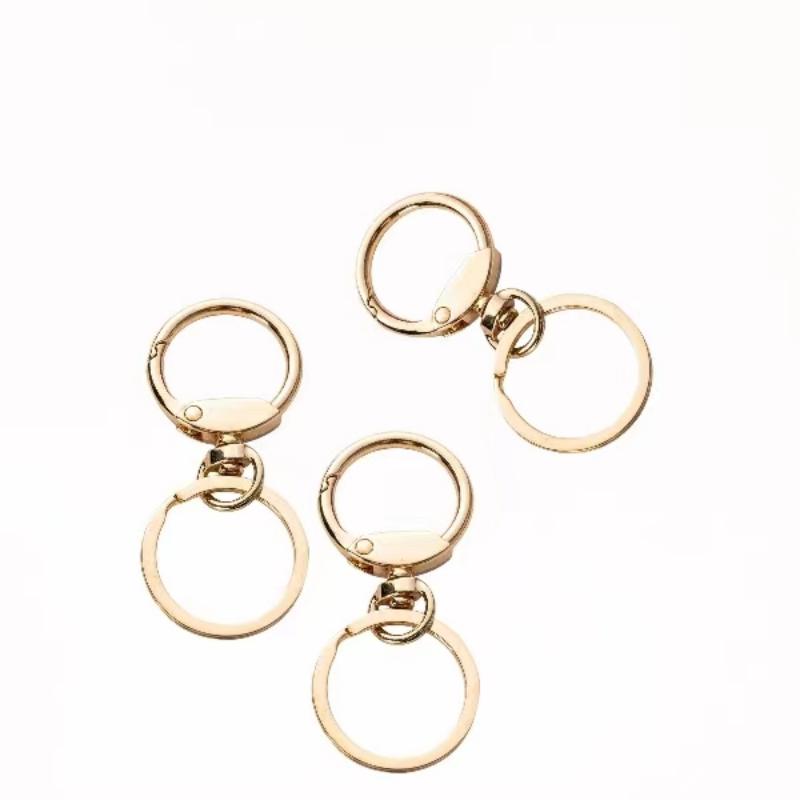 Openable O-Ring Trigger Round Snap Carabiner Spring Ring Round Round Ring Ring Wallet Metal Keychain