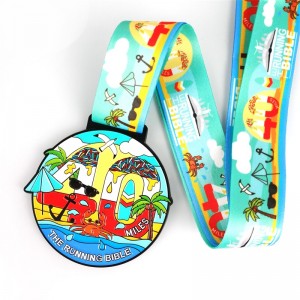 โลโก้ที่กำหนดเองพร้อมริบบิ้น Blank Gold Silver Metals Custom Metal Sport Brazil Green Round Medal Medal