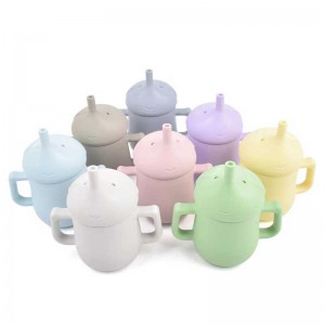 Food Silicone Baby Fstraw Cups เด็กเด็กวัยหัดเดินเด็กดื่ม BPA ฟรีซิลิโคนขนมขบเคี้ยวถ้วยเล็ก ๆ
