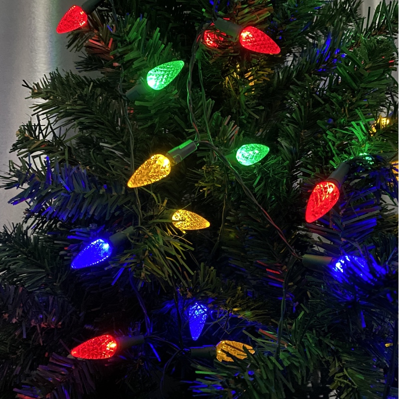 Smart C9 Strawberry Christmas Light ชุดกลางแจ้งกันน้ำ RGB สตริงแสงคริสต์มาสสีสันสดใสสีสันสดใส