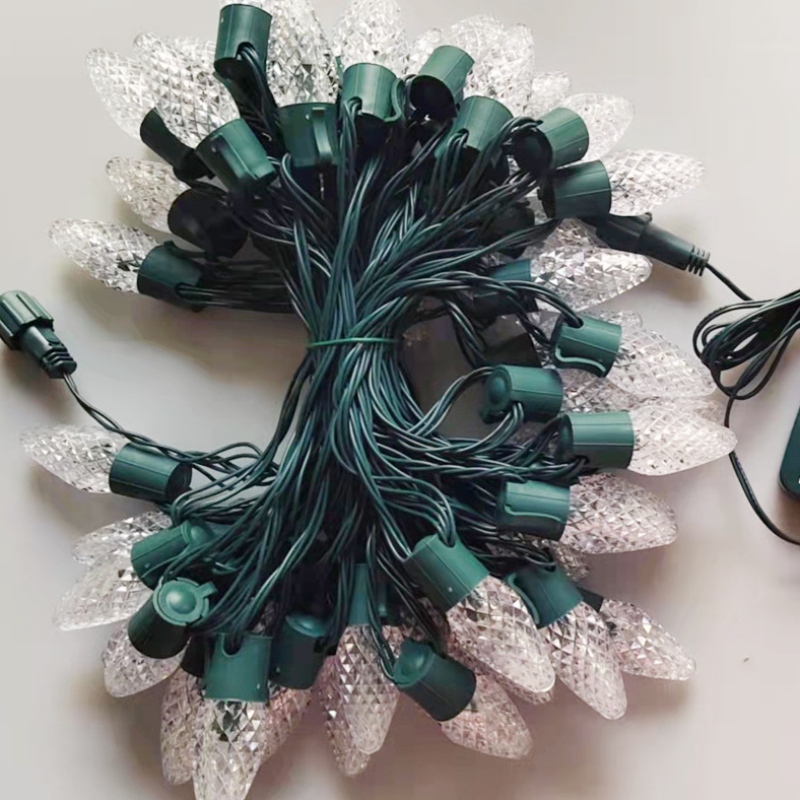 Smart C9 Strawberry Christmas Light ชุดกลางแจ้งกันน้ำ LED Magic Color Christmas Light Strings