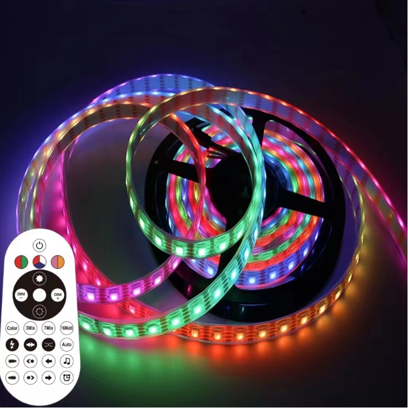 12V Smart Control การตกแต่งกลางแจ้งกันน้ำกันน้ำ SMD 5050 LED LED Magic Color Strip Lights