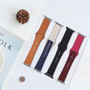 สายหนังแท้, ระบายอากาศและทนทาน, กริด Qianniao แฟชั่น, สายรัดสีสดและทึบ ฯลฯ เหมาะสำหรับแอปเปิ้ล, ซัมซุง, นาฬิกา Huawei และ Xiaomi, 38 มม., 40 ม...