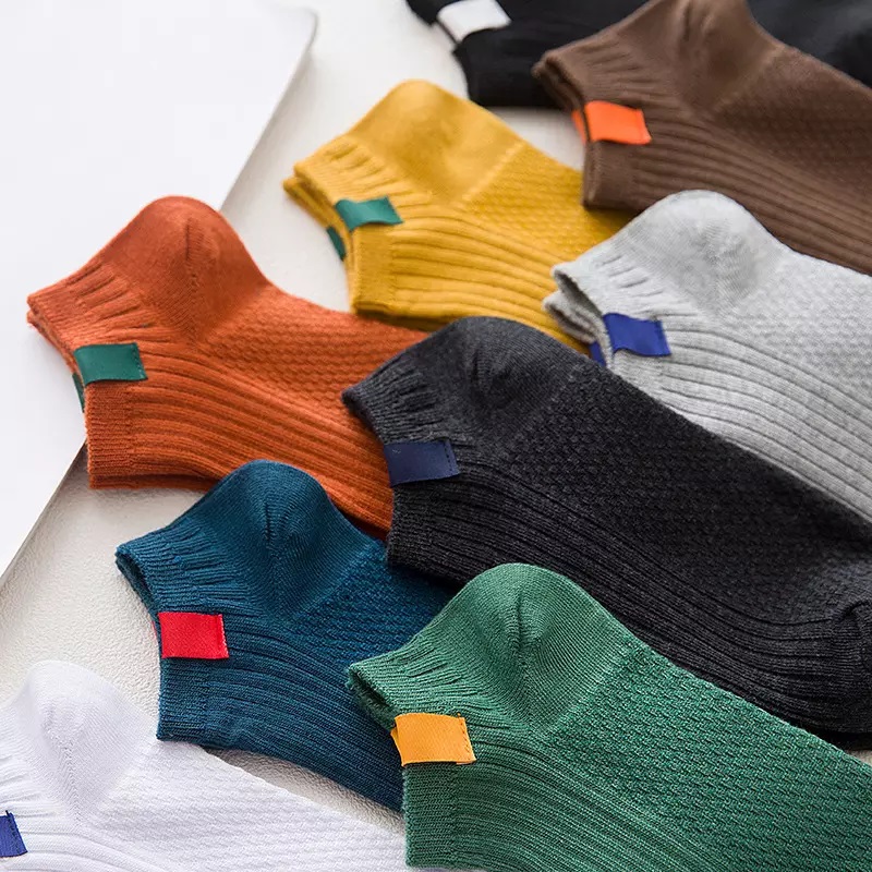Cmax Cotton ที่มองไม่เห็น Loafer ข้อเท้าถุงเท้ารองเท้าซับฤดูร้อนผู้ชายมีสีสันที่มีสีสันต่ำ